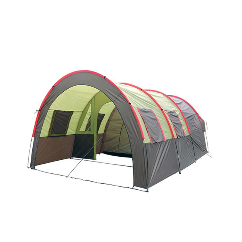 Outdoor Oversized Channel Multi-person Double-decker Camping Tent